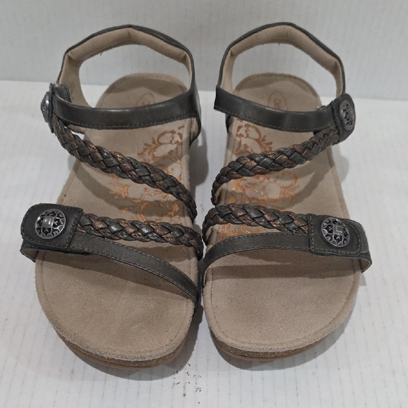 Aetrex Jillian Women's Braided Strap Sandals - Black Size 9.5 - Picture 4 of 8